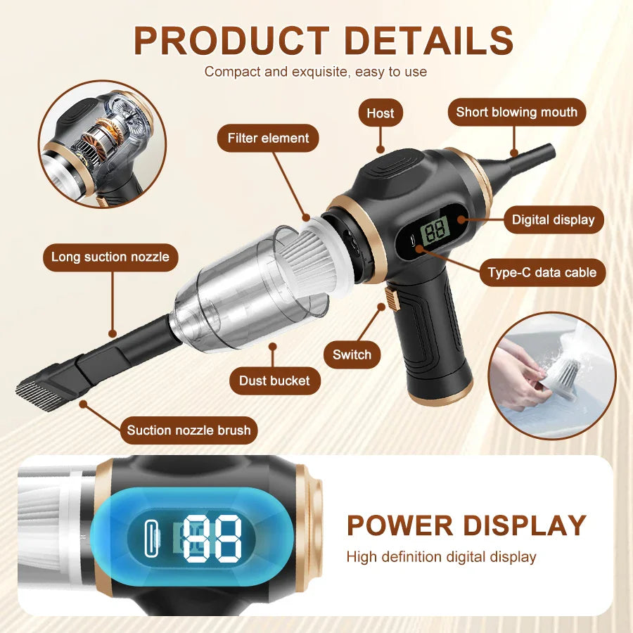 High-Power Handy Vacuum Cleaner
